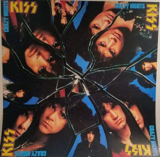 Kiss " Crazy Nights " Promo Album Flat 1987 Suitable For Framing