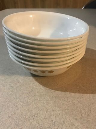 SET OF 8 CORELLE BUTTERFLY GOLD 6 - 1/4 
