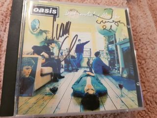 Oasis - Definitely Maybe - Cd Album Signed By Liam Gallagher/ Noel Gallagher.