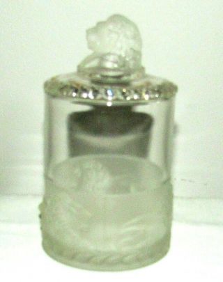 Eapg Gillinder & Sons Frosted Lion Head Marmalade Late 1800 