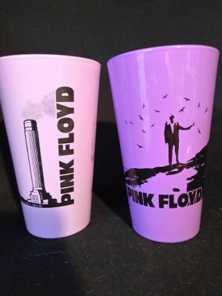 Set Of 2 Pink Floyd Pint Drinking Glasses,  Animals,  Wish You Were Here,  Purple