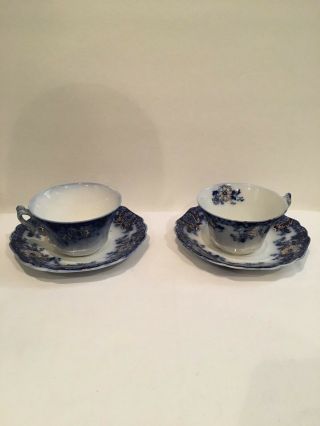 Johnson Brothers Brooklyn Flow Blue Tea Cup And Saucer
