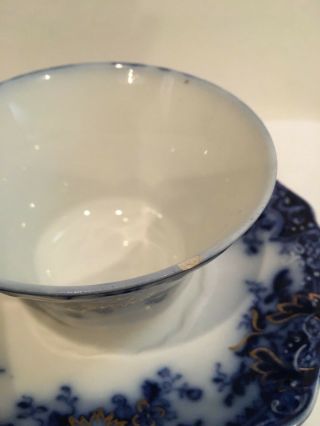 Johnson Brothers Brooklyn Flow Blue Tea Cup and Saucer 7