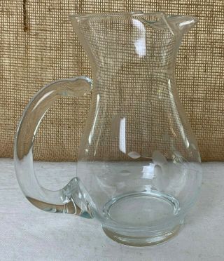 Small Princess House Heritage Juice Pitcher 6.  5 " Tall With Lip For Ice 3 Cups Oj