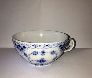 Royal Copenhagen Fine Porcelain Fluted Blue Lace Tea Cup
