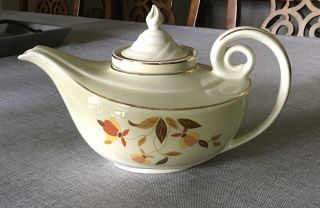 Vintage Halls Superior Jewel Tea Autumn Leaf Alladin Teapot W/lid & Infuser