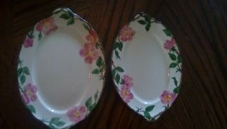 Two Vintage Franciscan Ware Desert Rose Oval Serving Platters