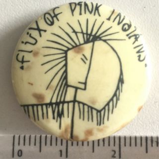 Vtg Rare Flux Of Pink Indians 25mm Pin Badge Band Post Punk 1970s