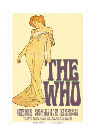 The Who 1968 Cleveland Concert Poster