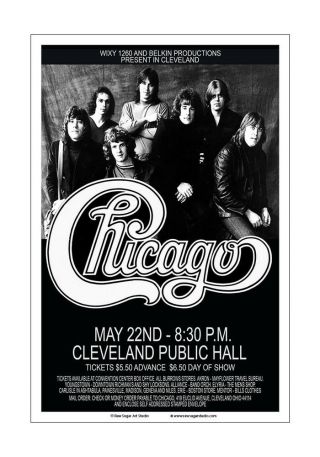 Chicago 1971 Cleveland Concert Poster