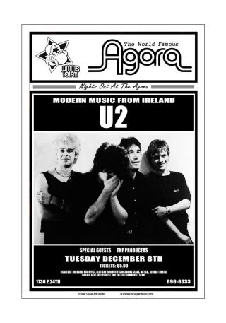 U2 1981 Cleveland Concert Poster