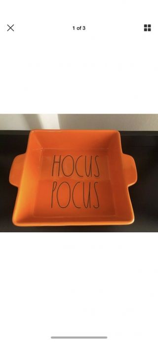 Rae Dunn Artisan Halloween Orange Baker “hocus Pocus”