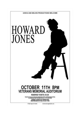 Howard Jones 1985 Columbus Concert Poster
