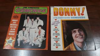 1970s Set Of 2 Osmonds Pictorial Activity,  Cutout Coloring Photo Book,