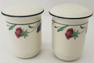 Lenox Chinastone Poppies On Blue Salt And Pepper Shakers