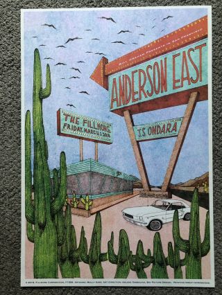 Anderson East J.  S.  Ondara 2018 Fillmore Concert Poster By Molly Kars Blues Soul