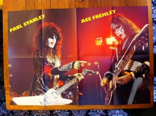 Kiss Ace Frehley And Paul Stanley 8 Page Concert Poster