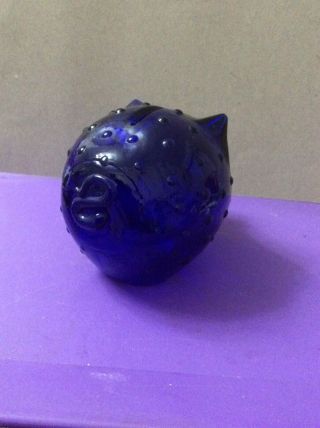 Cobalt Blue Hobnail Glass Pig Moneybox,  Piggy Bank,  Holmegaard,  Jacob E Bang 3