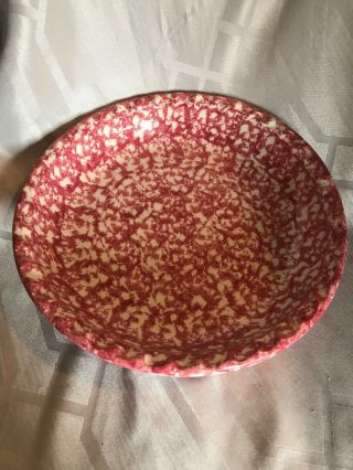Gerald Henn Workshops Cranberry Red Sponge Ware 10” Pie Plate Pan
