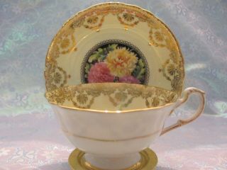 Paragon English Bone China Tea Cup And Saucer - Chrysanthemums