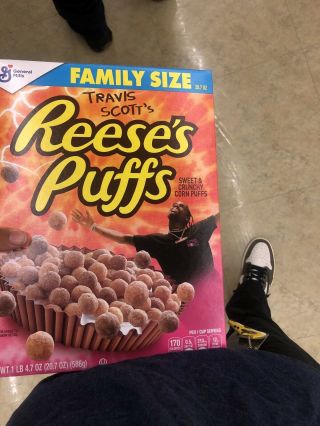 Travis Scott X Reeses Puffs Cereal Limited Edition Family Size