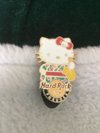 Hard Rock Cafe Pin Fukuoka Summer Series Hello Kitty In Kimono W Saxophone