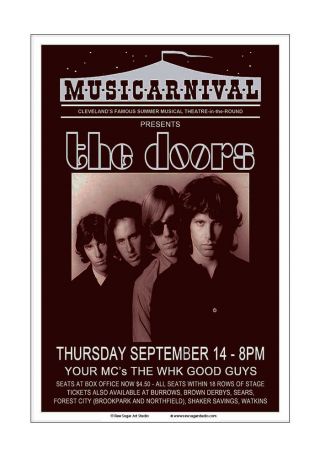 Doors 1967 Cleveland Concert Poster