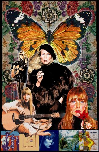 Joni Mitchell Tribute Poster 11x17 " - Vivid Colors (signed By Artist)
