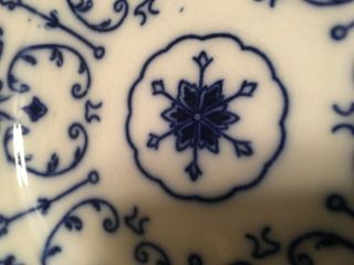 ANTIQUE CONWAY WHARF POTTERY FLOW BLUE SEMI PORCELAIN DINNER PLATE 10 1/4” 4