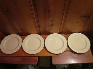 Set Of 4 Riva Designs Color Your Table Beige Stoneware Dinner Plates 10 3/4 "