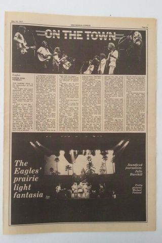 The Eagles Wembley 1977 Concert Review Uk Article / Clipping