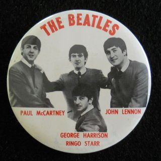 The Beatles 1964 - 65 Vintage 3.  5 " Guaranteed Button