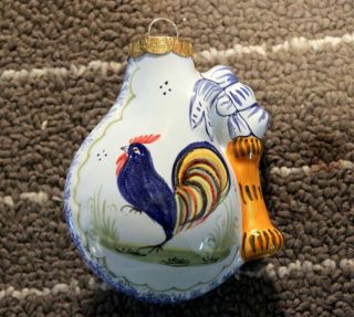 Hb Quimper Pottery Christmas Xmas Ornament French Faience Noel 1994 Bagpipe