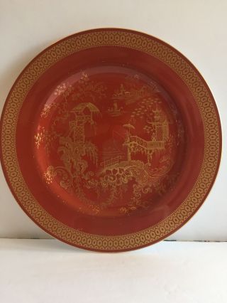 Spode Bone China England Plate With Oriental Design In Gold