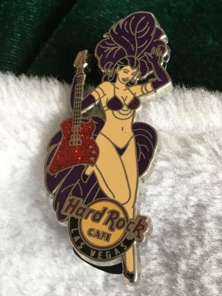 Hard Rock Cafe Pin 2013 Las Vegas Pin Up Girl Showgirl Dressed In Purple