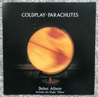 Coldplay - “yellow”parachutes Promo Poster Flat - 2 Sided - 12x12 - N/mint - Rare
