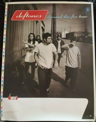 Deftones Around The Fur Tour Poster - Hardstock - 1998 Maverick Records - Rare