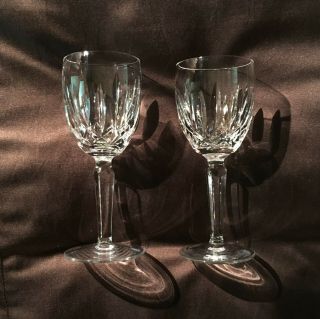 Two Waterford Crystal Kildare 6 1/2” Claret Wine Glasses