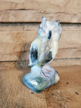 Blue Slag Boyd Art Glass Owl 83 - 88