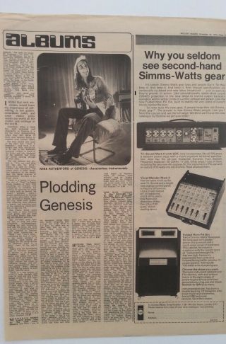 Genesis Lamb Lies Down Album Review 1974 Uk Article / Clipping