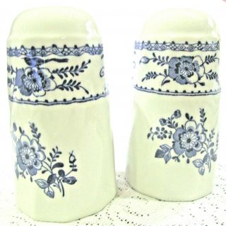 Johnson Bros.  Indies Blue Salt and Pepper Shakers 4