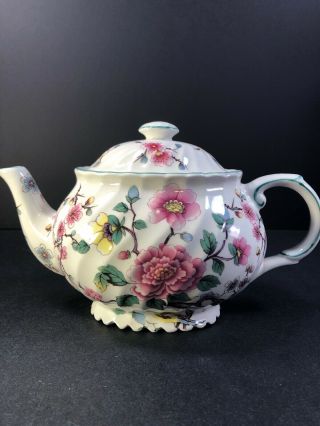 Staffordshire James Kent Old Foley “chinese Rose” Tea Pot