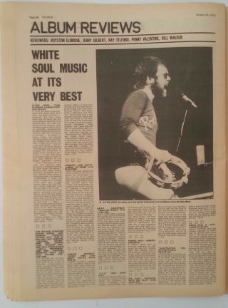 Elton John Tumbleweed Connection Album Review 1970 Uk Article / Clipping