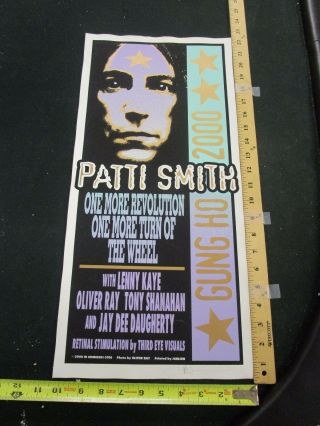 2000 Rock Roll Concert Poster Patti Smith Mark Arminski Signed