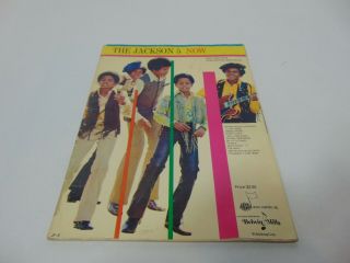 The Jackson 5 Now Song Book W/ Poster Usa 1973 Jobete Raccolta Spartiti