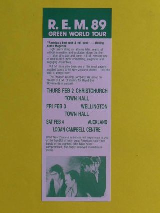 Rem 1989 Green World Tour Handbill