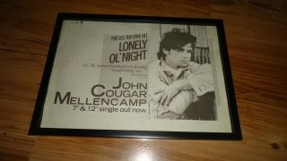 John Cougar Mellencamp - Framed Press Release Promo Advert