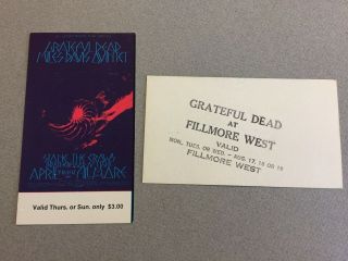 Grateful Dead Two Tickets Bg 227 Miles Davis David Singer Sea Shell Recycled 