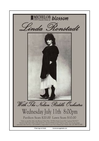Linda Ronstadt 1984 Cleveland Concert Poster