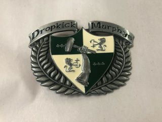 Dropkick Murphys Belt Buckle Hammer Lion 3 Leaf Clover Shield